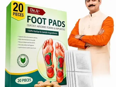 (20 Pieces) Detox Foot pads for Weight Loss & Toxin Removal | Natural Ginger Herbal Foot Pads for Deep Cleansing & Body Detox Dr.A+