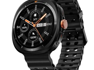 Fire-Boltt Axiom Round Smart Watch 1.43″ Super AMOLED Display with Always‑On Mode, Bluetooth Calling, Rotating Crown, SPO₂ & Heart Rate Monitor, IP67 Waterproof Silicone Smartwatch
