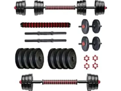 Protoner PVC 3 in 1 convertible DM 4-40 Kg Dumbbells Set and Fitness Kit for Men and Women Whol
