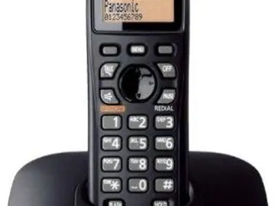 Panasonic KX-TG3611BX Digital Cordless Landline Phone (Black) | Single Line, 2.4GHz