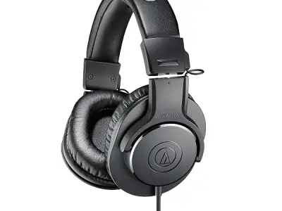 Audio-Technica ATH-M20x Professional Studio Monitor Headphones, Black