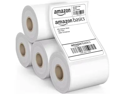Amazon Basics 70gsm Thermal Label Printer Paper - 4 x 6 (100 x 150 mm)| Ideal for Shipping, Par