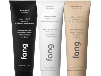 Toothpaste Combo Pack |Fluoride Free Hydroxyapatite, Teeth Whitening, Heals Sensitive Teeth, Fights Cavities, Gum Diseases, Bad Breath, SLS & Chemical Free (Pack of 3, Farm Mint, F