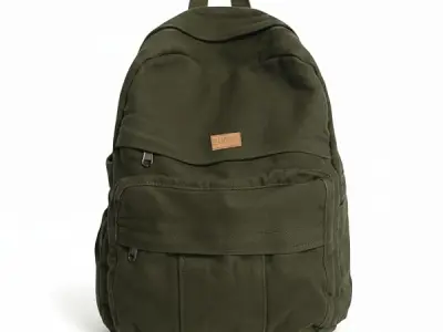 FUOCO Laptop Backpack for Women Men - College School Bag with Bottle Holder for Boys Girls- Stylish Canvas Travel Backpacker for Students Office Casual Use