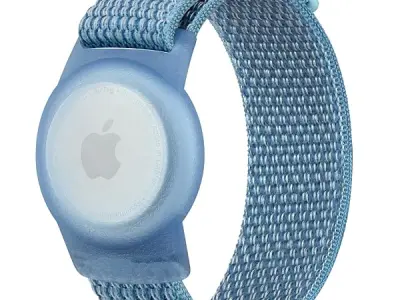 Tobfit Kids Wristband for Apple AirTag – Protective Case for AirTag GPS Tracker Holder with Nylon Bracelet, Adjustable Anti-Loss Watch Band for Toddler, Baby, Children & Elderly -