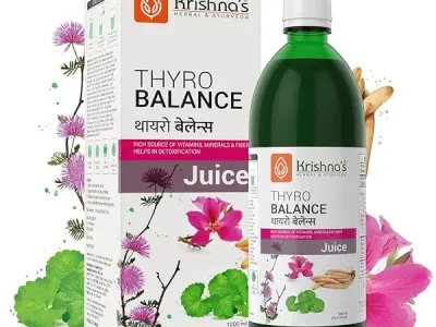 KRISHNA'S HERBAL & AYURVEDA Thyro Balance Juice - 1000 Ml| Blend Of Natural Ayurvedic Formulation With Kanchnar Gugglu - Sugar Free| Rich In Vitamins, Minerals And Fiber