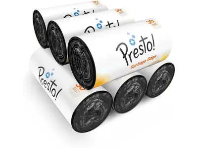 Amazon Brand - Presto! Garbage Bags | Medium | 180 Count | 30 Bags X 6 Rolls | 19 X 21 Inches |