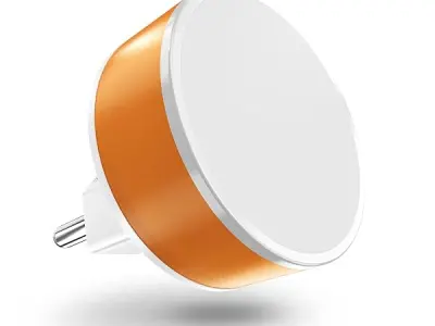 GM 3032 Nano LED Night Lamp, 0.5W Plug-in Night Light with Soft Ambient Glow for Bedroom, Kids Room, Hallway, Energy-Efficient, Long Life LED, Compact Design, White (1)
