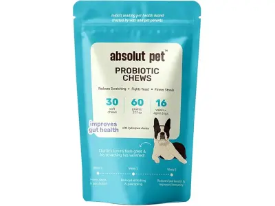Absolut Pet Probiotic Gut Health Chews for Dogs |30 Chews | Vet-approved probiotic chews with 1
