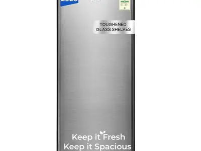 Haier 190 L 4 Star Direct Cool Single Door Refrigerator with Fast Ice Making, Easy Clean Back, Large Vegetable Box (HED-204TDSA-N, Dazzle Steel, 2026 Model)