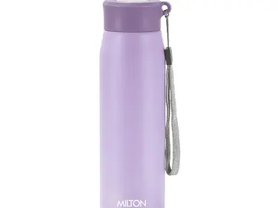 MILTON Handy 650 Stainless Steel Sipper Water Bottle 690 ml, Single Walled, ISI Certified I Leak Proof Lid, Rust Proof I For School, Office, Gym I Purple