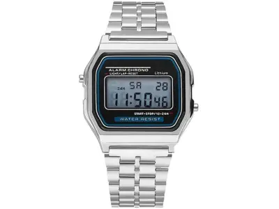 Acnos Brand Digital 4 Colours Vintage Square Dial Unisex WR70ist Watch for Men Women Pack of 1