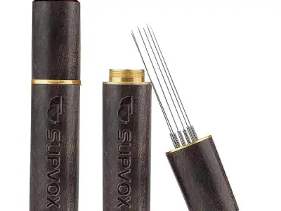 Supvox® Espresso Coffee Stirrer Pin Tamper 6 Needles Ground Distribution | 0.4mm Fine Pin Tamper for Espresso Coffee Making Natural Ebony Wooden Handle Pin Coffee Tamper