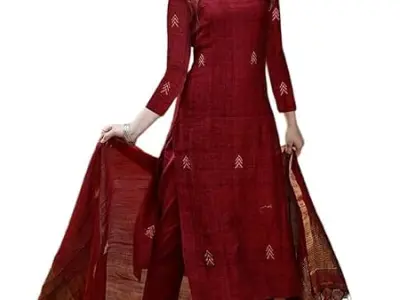 ANNI Designer Viscose Printed Straight Kurta with Pant and Dupatta for Women | Viscose 3/4 Sleeve | High Neck | Ethnic Wear Casual Wear