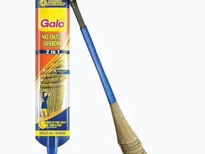 Gala No Dust – India's No. 1 Broom | Extendable Handle, No Ladder Needed for Ceiling & Fan Cleaning | Broomstick Jhadu | Traps Fine Dust & Hair, No Back Strain
