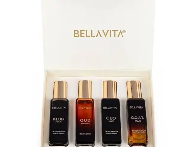 Bella Vita Luxury Man | Long Lasting Liquid Eau De Parfum Gift Set 4 X 20 Ml Perfume For Men | With Klub, Oud, CEO, G.O.A.T | Woody, Citrusy Premium Fragrance Scent