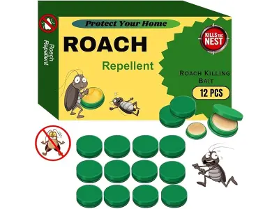 Cockroach Killer Bait Gel for Home – Natural Plant-Based Roach Control with Bait Stations – Odo