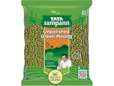 Tata Sampann Unpolished Green Moong Dal (Whole), 500gm
