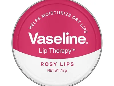 Vaseline Lip Tins Rosy Lips, 17 g | Provides Hydration, Sheer Pink Tint & Glossy Shine