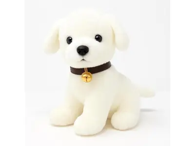Babique Dog Plush Soft Toy Cute Kids Animal Home Decor Boys/Girls/Baby (25 cm, White)