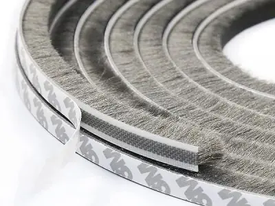 Brienstripe Self Adhesive Strip Seal Strip for Windows and Doors, Door Brush Seal Strip for Sliding Door Window Frame Wind Blocker Dust Proof Soundproof. 10 Meter