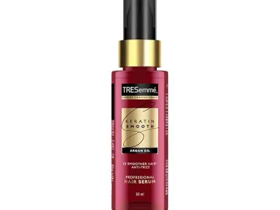 TRESemmé Keratin Smooth Anti Frizz Serum 50ml | 72H Frizz Control, Heat Protection & 2X Smoother Hair | Paraben Free Hair Serum for Dry Frizzy Hair