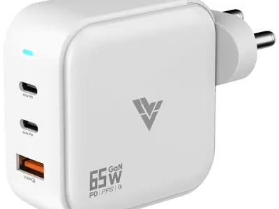 DR VAKU® 65W Charger Type C Fast Adapter with Multi Port Dual PD Charging GaN Technology for MacBook Laptop, iPhone 17/17 Air/17 Pro/17 Pro Max, 16/15/14/13/12 Series, Samsung and
