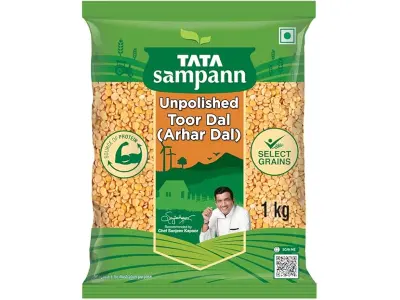 Tata Sampann Unpolished Toor Dal/Arhar Dal, 1kg
