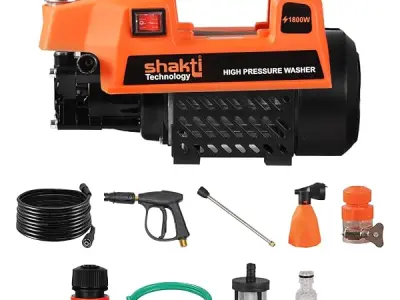 Shakti Technology S3 High Pressure Car Washer Machine 1800 Watts and Pressure 120 Bar for Cleaning Car, Bike & Home (S3)