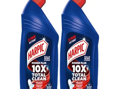 Harpic Disinfectant Toilet Cleaner Liquid, Original - 1 L (Pack of 2) | Kills 99.9% Germs