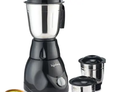 Lifelong LLMG23 Power Pro 500-Watt Mixer Grinder with 3 Jars (Liquidizing, Wet Grinding and Chutney Jar), Stainless Steel blades, 1 Year Warranty (Black)
