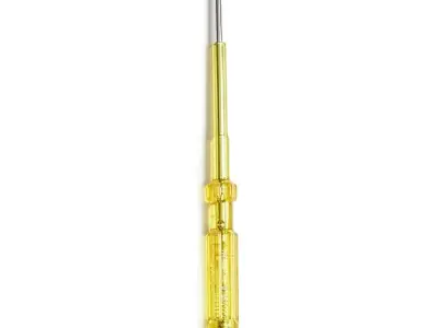 Taparia 818 Tester | Neon Glow Light | Yellow Colour | 200 mm | PVC Insulated Sleeve withstands upto 2000 V DC | Comfort Grip| Suitable for Electrical, Home, DIY and Professional