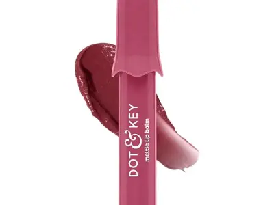 Dot & Key Meltie Lip Balm SPF 50+ In-Vivo Tested With 2% Kojic & Vitamin C | Hydrates Dry, Chapped Lips, Lightens Pigmentation, Brightens Lips | With Shea & Mango Butters, Peptide
