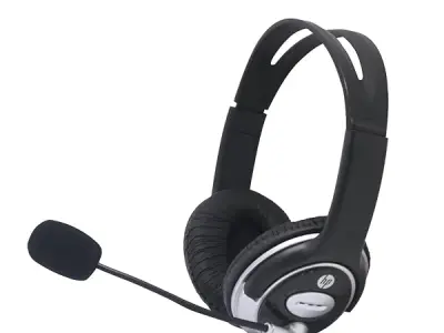 HP Wired On Ear Headphones with Mic with 3.5 Mm Drivers, in-Built Noise Cancelling, Foldable and Adjustable for Laptop/Pc/Office/Home/ 1 Year Warranty (B4B09PA)