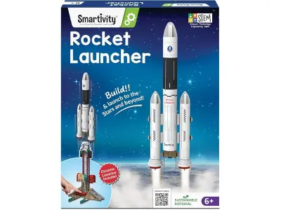Smartivity DIY Rocket Launcher STEM Kit for Kids 6-12 Years | Build Your Own Rocket & Launcher