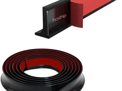 HASTHIP®1 M/39 Water Stopper for Kitchen Slab, Self-Adhesive Collapsible | Silicone Self Adhesive Threshold Waters Stopper Dam Barrier Strip Water Stopper for Bathroom, Tub, Door,