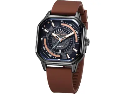 Daniel Hechter Paris Rivoli Collection Modern Analog Watch for Men with Octagon Dial and Silico