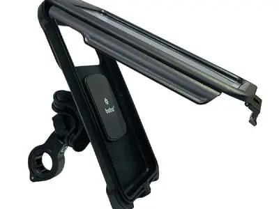 BOBO BM10H PRO Plus Handlebar Mount with PRO Plus Vibration Damper, Fully Waterproof Bike/Motorcycle/Scooter Mobile Phone Holder Mount, Ideal for Maps and GPS Navigation (Black)