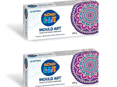 Bondcraft Mould Art | 250g | Air Dry Clay for Sculpting, 3D Art, Jewellery Making, Wall Hangings & DIY Projects | Durable & Easy to Use | for Artists, Students & Hobbyists