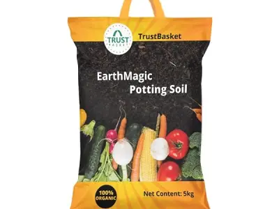 TrustBasket Enriched organic Earth Magic Potting Soil Fertilizer for Plants, 5 Kg