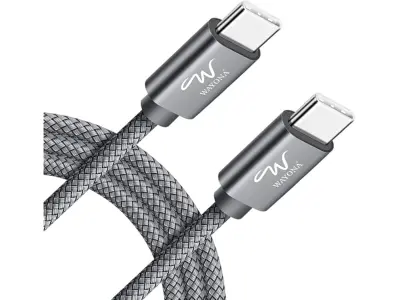 Wayona Type C to Type C 6FT/2M 65W Long Fast Charging Cable Compatible with iPhone 17, Air, iPh