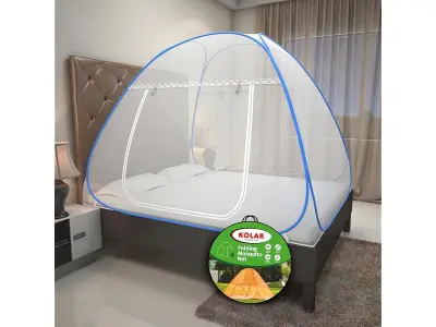 Kolar Mosquito Net for Double Bed, 6.5x6.5 Feet Premium Double Bed Machardani, Strong and Durab