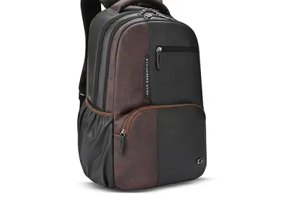 Gear Vintage 2 Faux Leather(Without Antitheft) 19"/34L Large Water Resistant Laptop Backpack/Casual Backpack/Daypack/Travel Backpack/College Bag For Men/Women(Black-Brown)