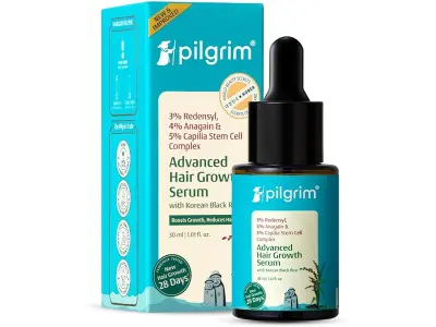 Pilgrim Advanced Hair Growth Serum with 3% Redensyl & 4% AnaGain -30ml | New Hair Growth in 28