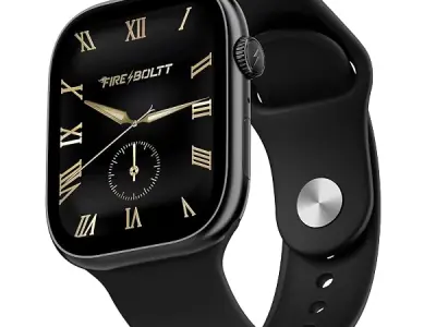 Fire-Boltt Ninja X Ring Smart Watch with 1.96” Large Display, Bluetooth Calling, Wireless Charging, AI Voice Assistant, 500+ Watch Faces, Health Suite, Smart Watch for Man & Woman