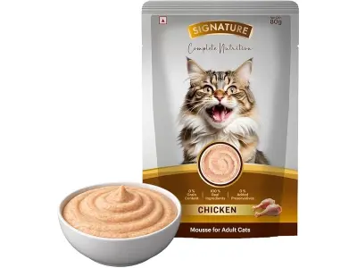 Grain Zero Adult Cat Wet Mousse 80gm | Chicken | Rich in Protein, Promotes Hydration & Easy to