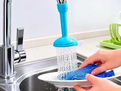 Xolengta Tap Extension Faucet Long Silicone Adjustable Flexible for Normal tap/Bathroom/Wash Basin Sink Faucet Nozzle with 2 Types Water Flows with Adjustable Metal Clamp (Multicol