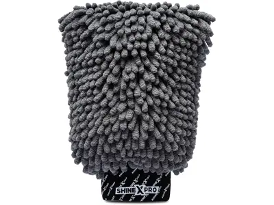 ShineXPro Chenille Microfiber Wash Mitt - Ultra Soft, Extra Plush, Dual Sided, Scratch Free and