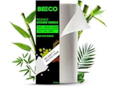 Beco Reusable Kitchen Towel Roll-2000 Times Washable|Soft & Highly Absorbent|Better Alternative