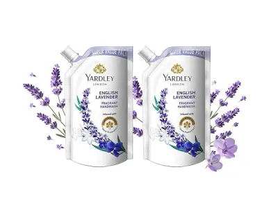 Yardley London English Lavender 600ml Pack of 2 Fragrant Handwash| Infused with Pure Lavender Oil| Germ Protection| For Soft & Fragrant Skin